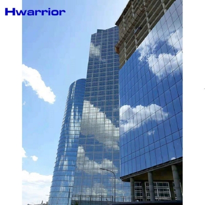 Hidden aluminum frame glass